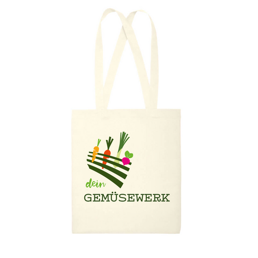Baumwolltasche mit langen Henkeln – Edition Dein Gemüsewerk von Love the Vibe