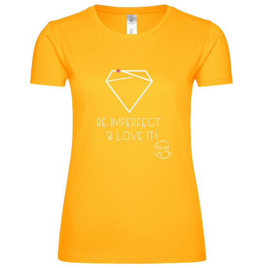 Be Imperfect & Love It Damenshirt der Edition Lang von Langen, Detailansicht